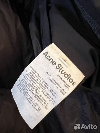 Куртка пуховик acne studios оверсайз