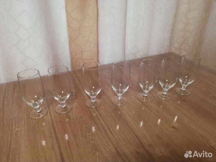 Стеклянные фужеры на ножках Икея 5 видов