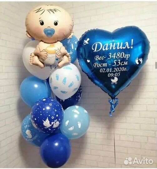 Воздушные шары на выписку из роддома