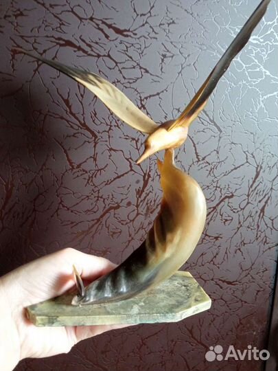 Статуэтка Чайка на волне СССР из рога