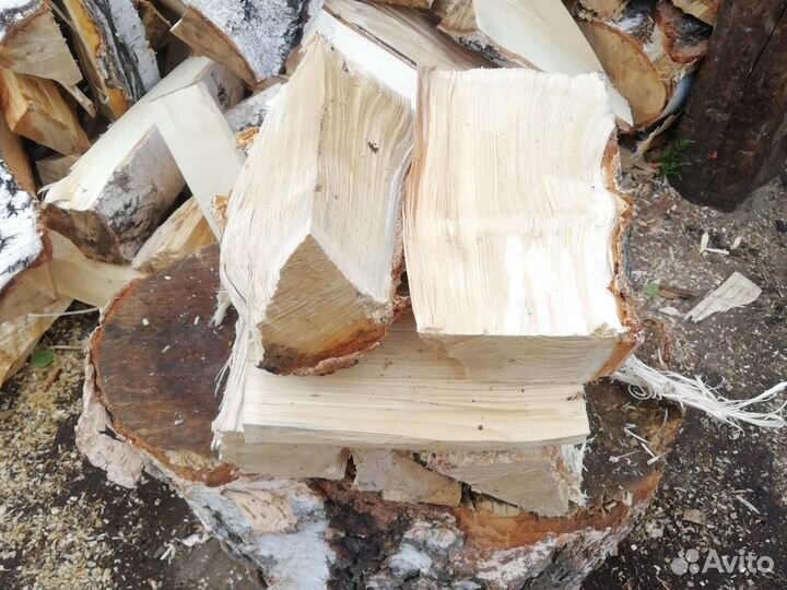 Дрова березовые колотые и чурки
