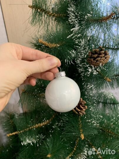 Елочные шары набор 13 штук стекло