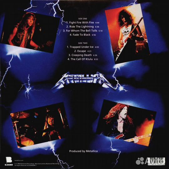 Виниловая пластинка Metallica, Ride The Lightning