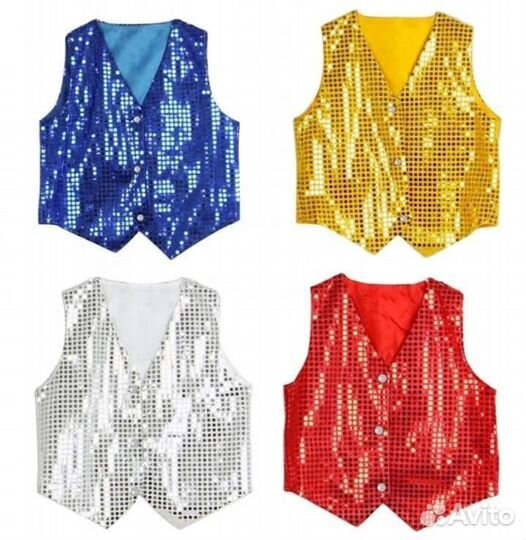 Безрукавки, болеро блестящие