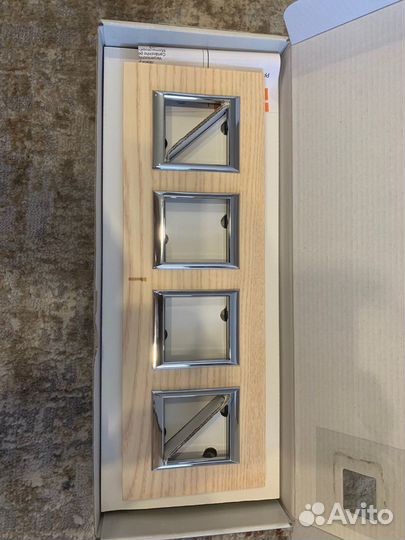 Bticino рамка 4 поста дерево