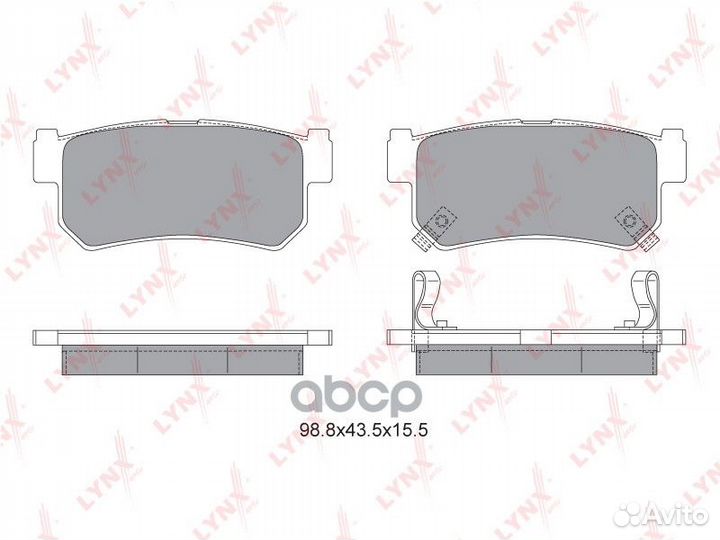 Колодки тормозные дисковые зад BD7000 lynxauto