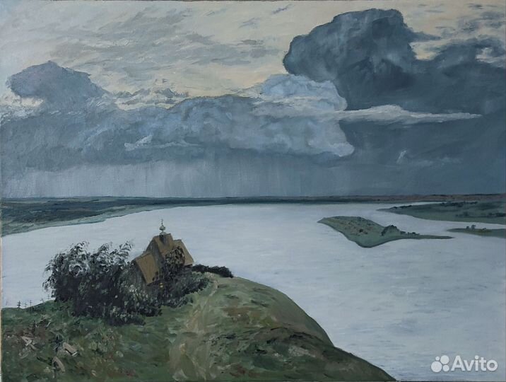 Картина маслом на холсте. Копия с Левитана
