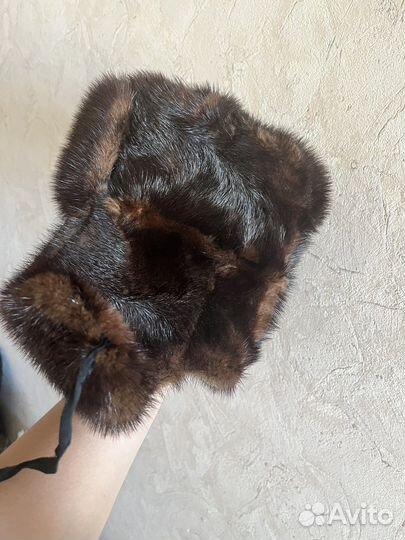 Норковая шапка-ушанка