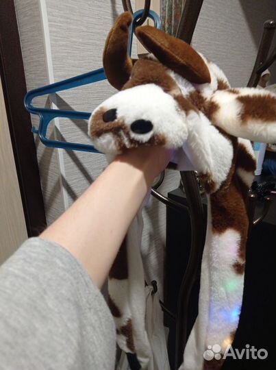 Шапка-корова, светится при нажатии кнопки