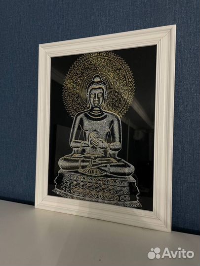 Картина Будды текстильная