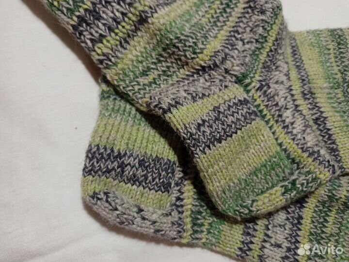 Шерстяные вязаные размер 36-38 ручной работы носки