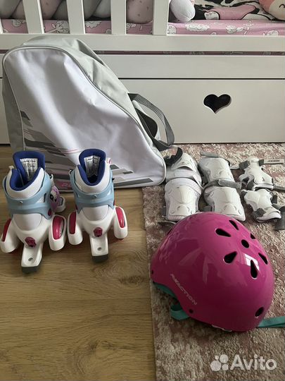 Роликовые коньки детские с защитой