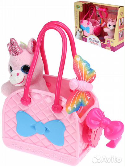 Набор игровой shantou Единорог в переноске