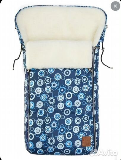 Зимний конверт в коляску на овчине