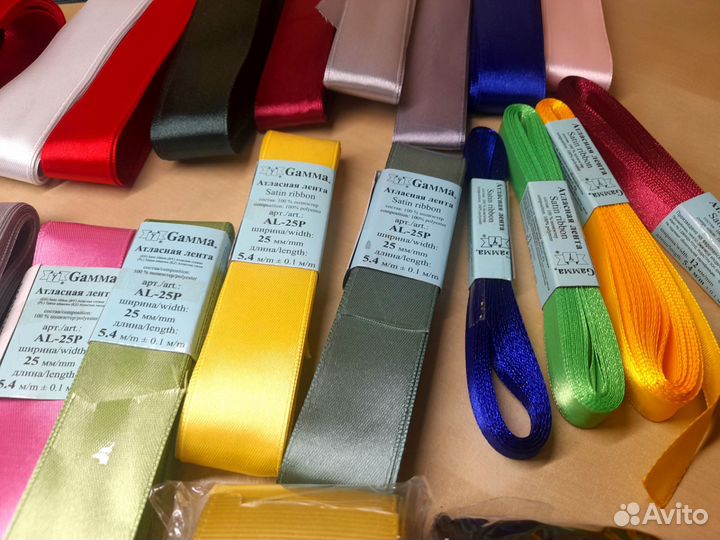 Атласные, корсажные ленты - 32шт