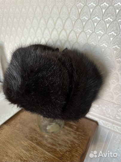 Норковая шапка мужская ушанка