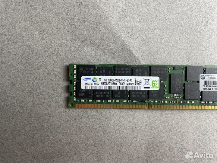 DDR3 ECC REG samsung 16GB 1600 MHz 2Rx4
