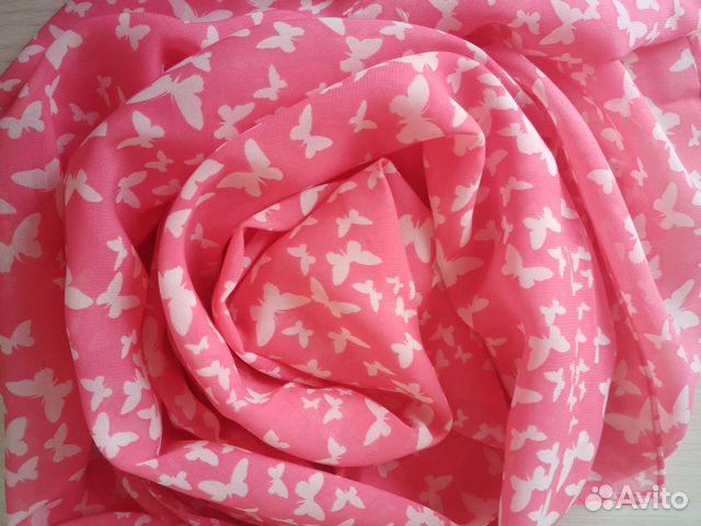 Палантин шарф летний Бабочки