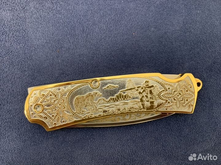 Златоустовский нож с позолотой