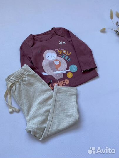 Комплект лонгслив штаны 74-80 см