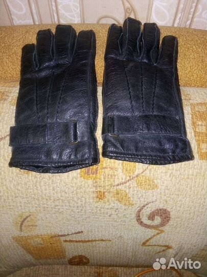 Мужские кожаные перчатки бу