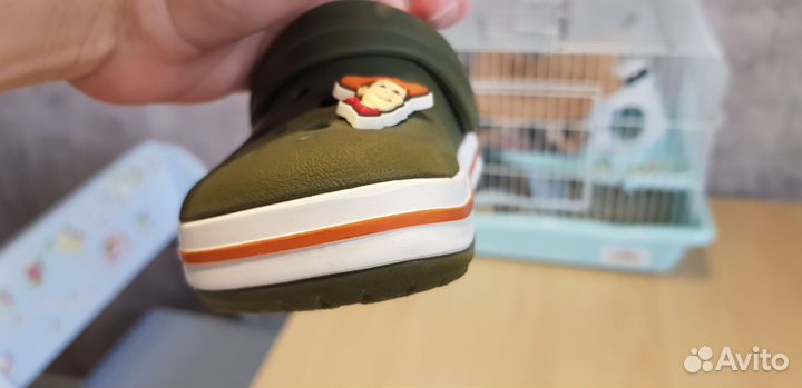 Crocs сабо шлепки размер c6 хаки темно-зеленые