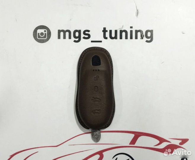 Чехол для ключа Porsche старого образца коричневый