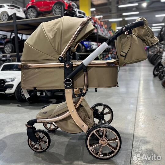 Коляска трансформер 2 в 1 Luxmom 608 (экокожа)