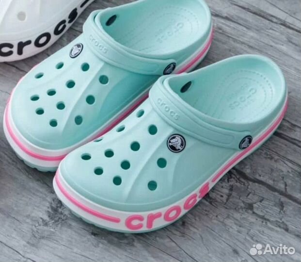 Сабо Crocs Голубые