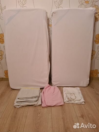 Матрас детский 120 60 для двойни с наматрасниками