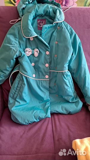 Пальто демисезонное для девочки 140 146