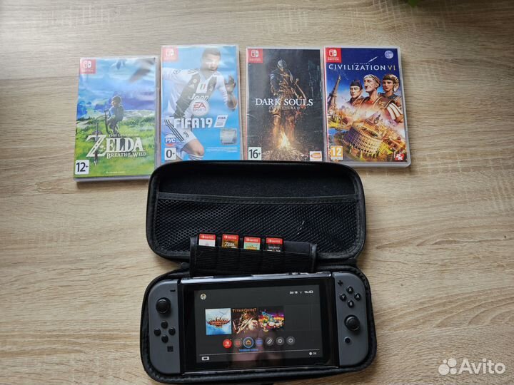 Nintendo Switch с microSD и комплект игр