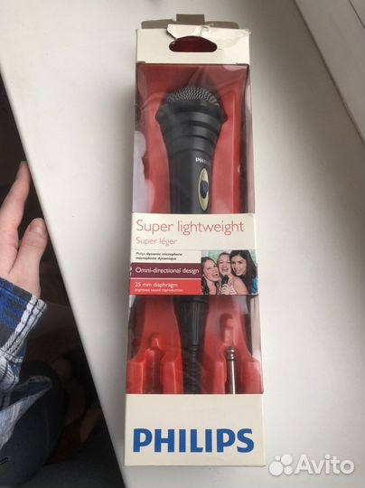 Проводной микрофон Philips 25 mm diaphragm