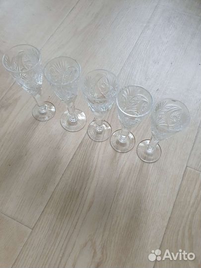 Хрустальные рюмки на ножке СССР