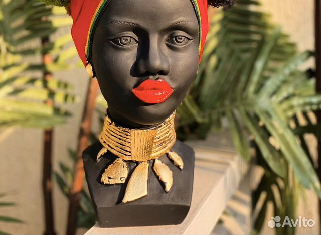 Гипсовая ваза Африканка