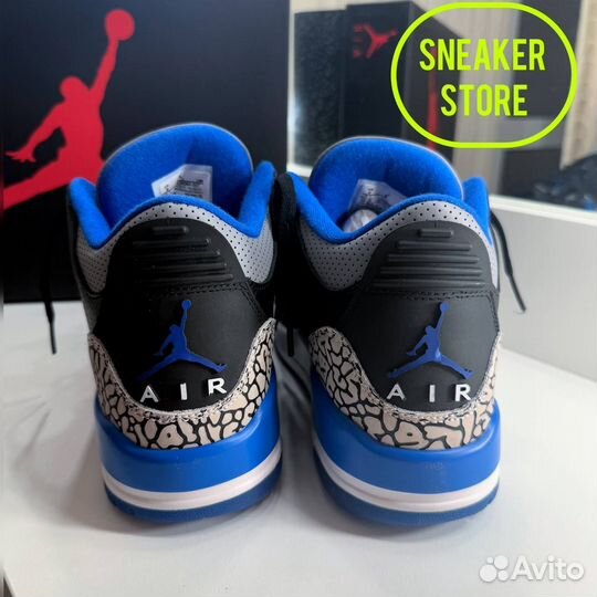 Nike Air Jordan 3 black blue