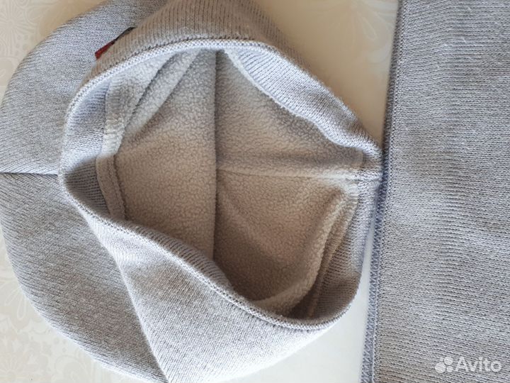 Комплект шапка и снуд для девочки б/у 7-9лет