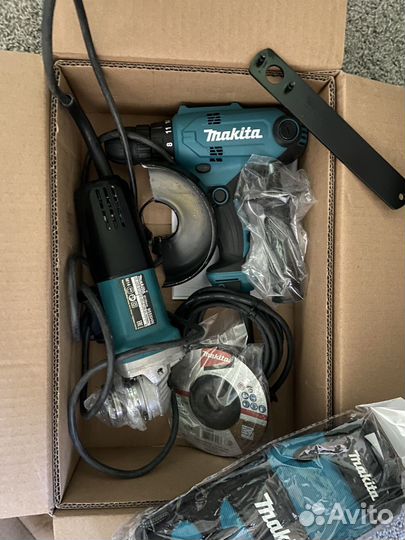 Ушм болгарка+ дрель makita 125