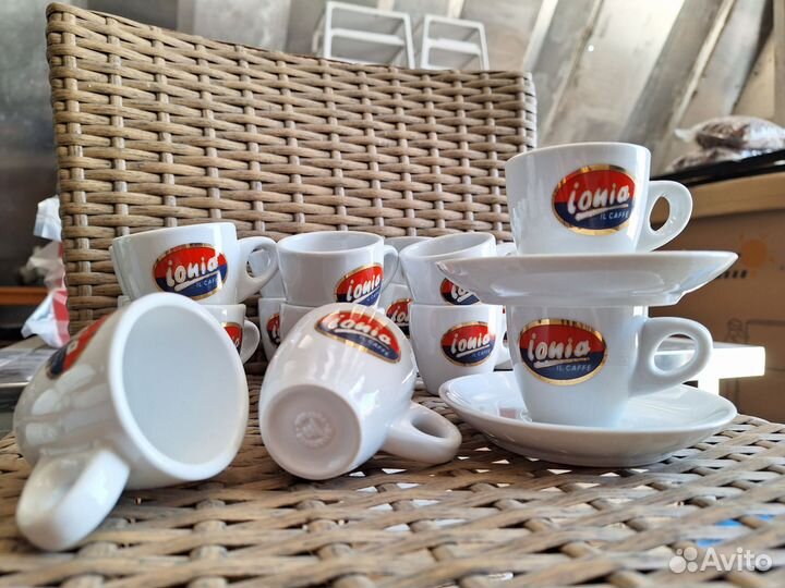 Фарфор Lonia IL caffe, кофейные чашки с блюдцем