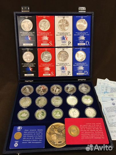 Набор монет Олимпиада 1983 США и 1984 Югославия