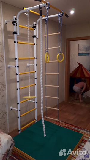 Детская шведская стенка Юный Атлет Бел/ж