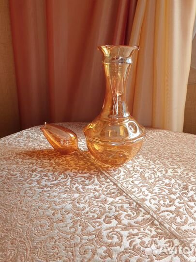 Стеклянный цветок с вазой, выдувное стекло