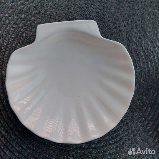 Тарелка ракушка фарфор kunst werk