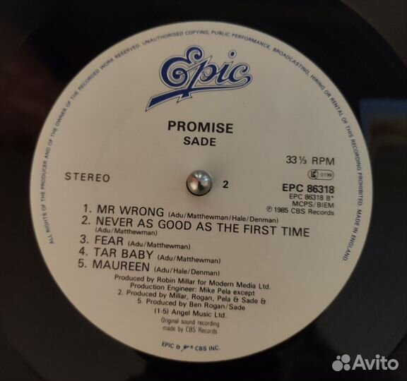 Sade – promise (UK)