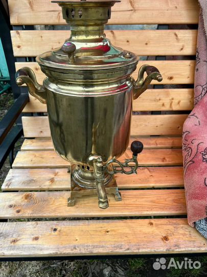 Самовар на дровах медный