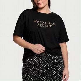 Хлопковая пижама Victoria's Secret с логотипом