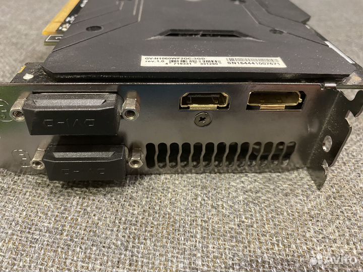 Видеокарта gigabyte 1060gtx