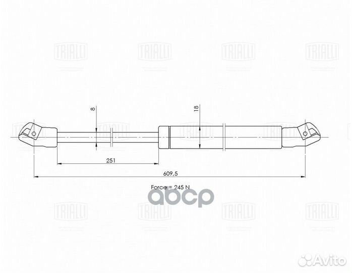 Амортизатор кр. багажника opel corsa D (06) 5