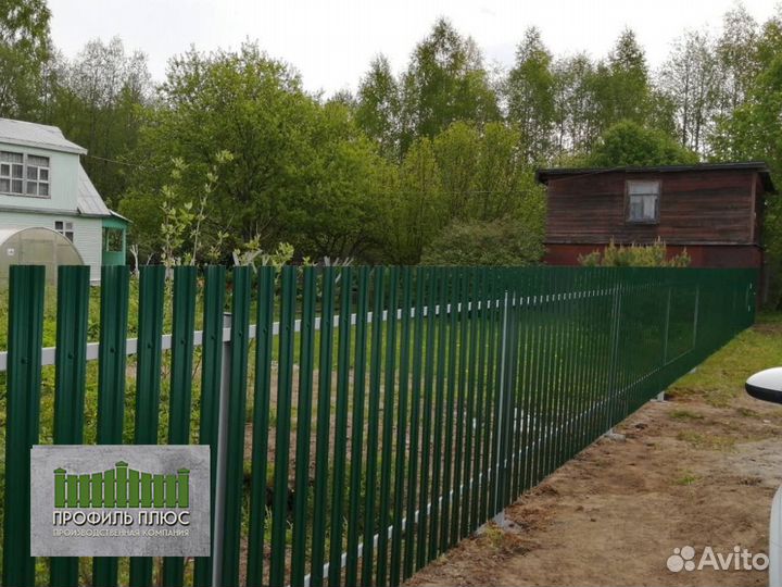 Штакетник металлический для забора