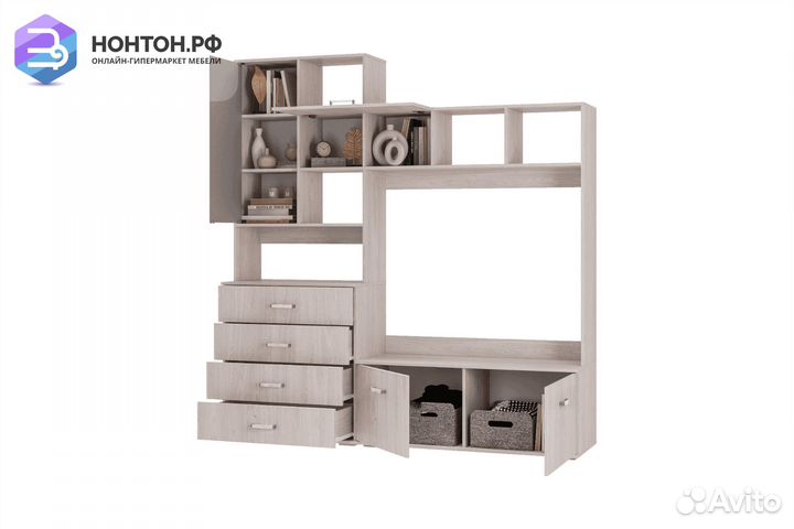 Центральная секция Белла ясень белый